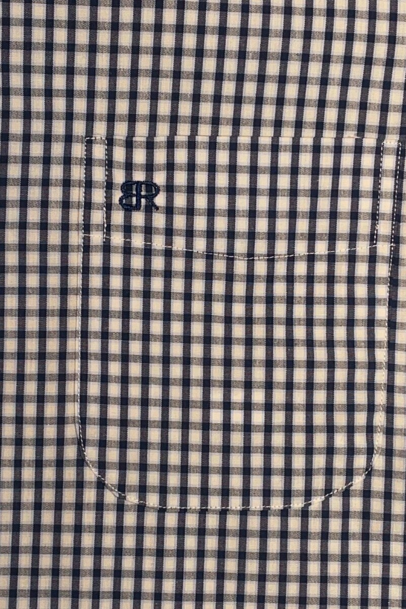 Camisa Escocesa Brixton Azul - Blanco