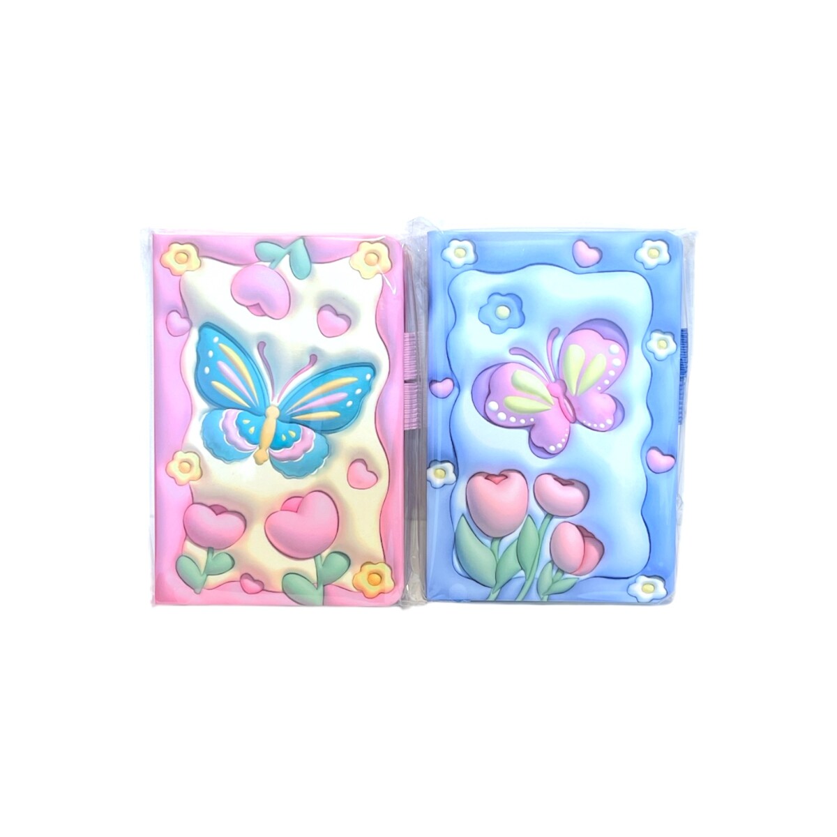 Cuadernito C6 de 80 hojas Mariposas - Rosado 