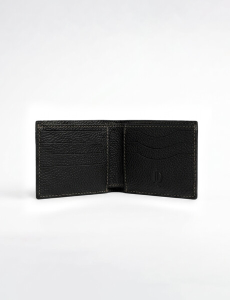 Billetera cuero negro