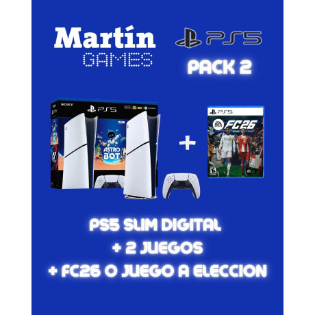 CONSOLA Playstation 5 PS5 SLIM DIGITAL + FC26 O JUEGO A ELECCIÓN + ASTROBOT Y GT7 CONSOLA Playstation 5 PS5 SLIM DIGITAL + FC26 O JUEGO A ELECCIÓN + ASTROBOT Y GT7