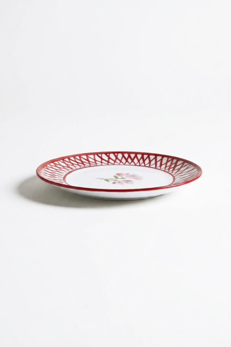 Plato vichy silvestre rojo