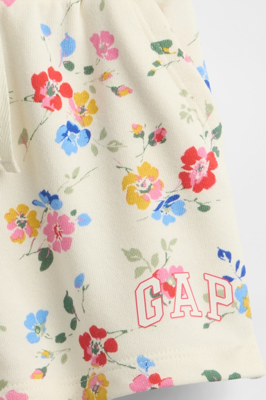 Short Sin Felpa Logo Gap Toddler Niña New Off White