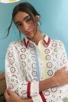 PREVENTA Camisa oversize Broderie blanco