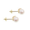Caravanas Lima de oro amarillo 18k con perlas de cultivo y brillantes. Caravanas Lima de oro amarillo 18k con perlas de cultivo y brillantes.