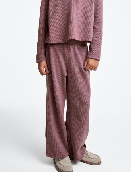 PANTALÓN INFANTIL ACANALADO ROSADO