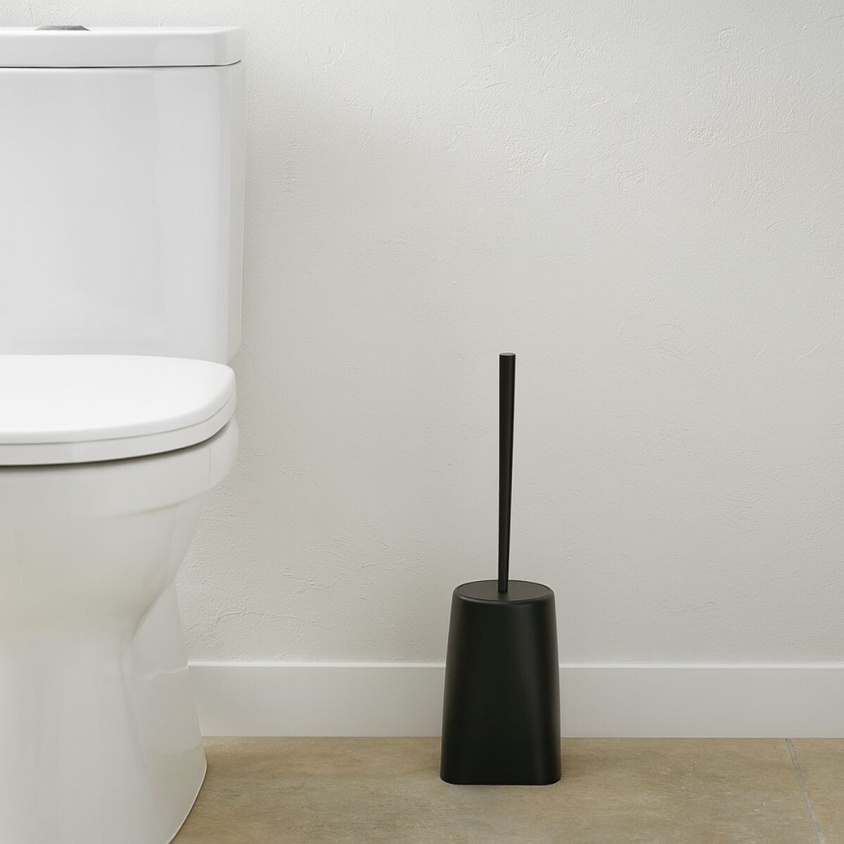 Escobilla sanitaria con soporte - NEGRO 