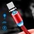 Cable Magnetico Cargador iPhone Tipo C Micro Usb 3 Puntas Color Variante Rojo