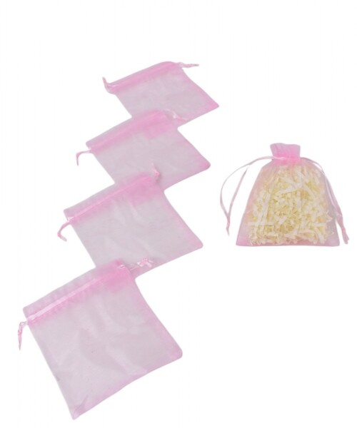 Pack x 100 - Bolsas organza 8x11 cm ROSA