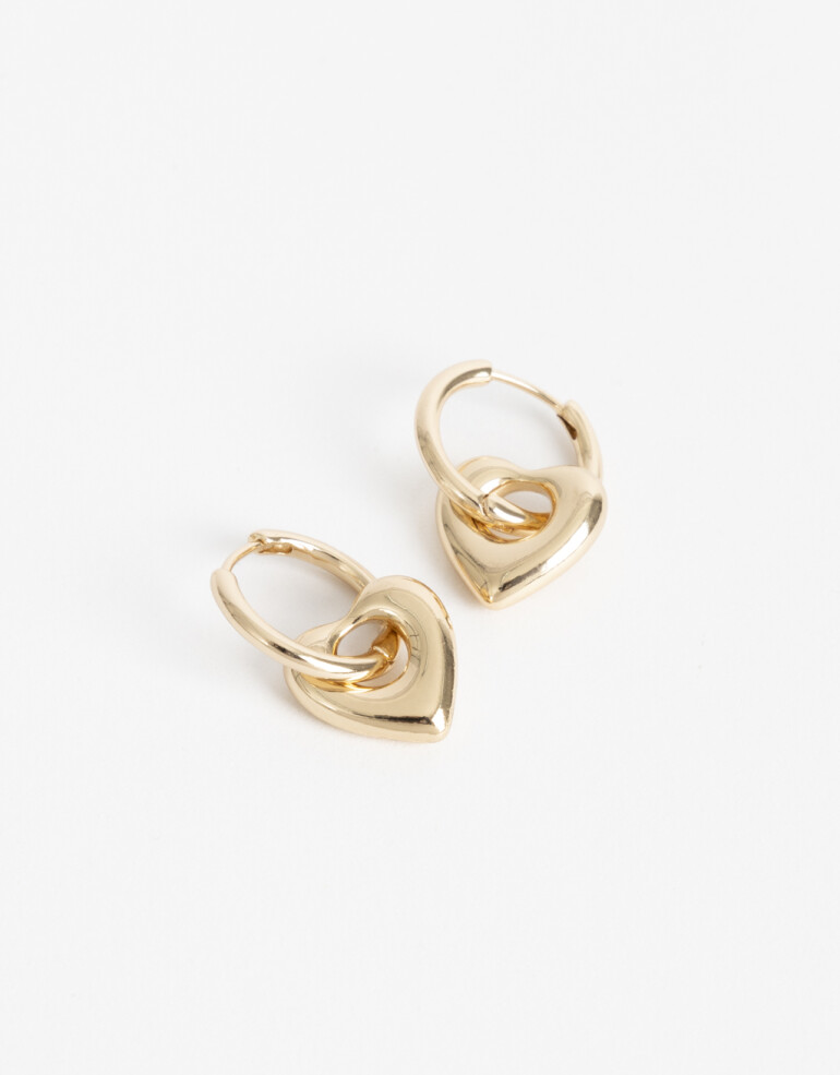 Aros Argollas Metal Argollas De Metal Reciclado Dorado - Dorado