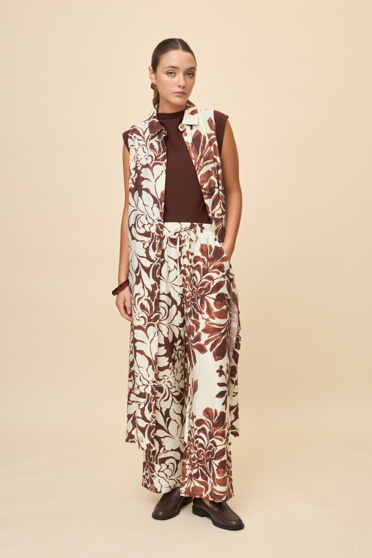 PANTALÓN SALOME PRINTED Marron