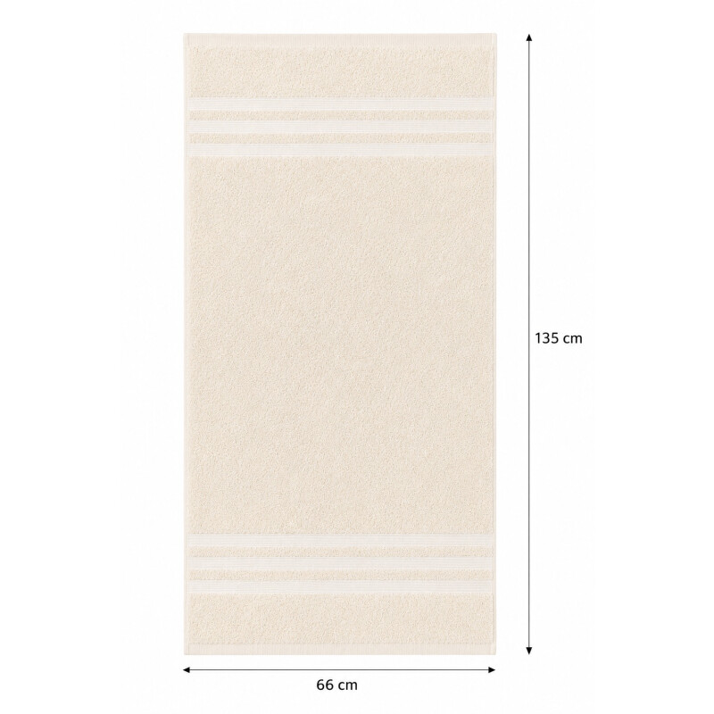 Toalla de Baño en Aldogón 66x135cm Lady Crema