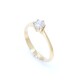 Anillo solitario en oro 18k amarillo y brillante Anillo solitario en oro 18k amarillo y brillante