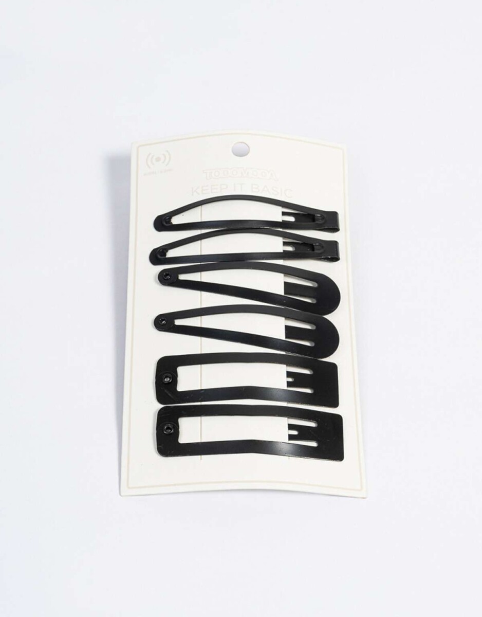 Set De Hebillas - Negro 