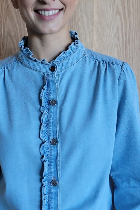 Camisa Magda Denim Celeste