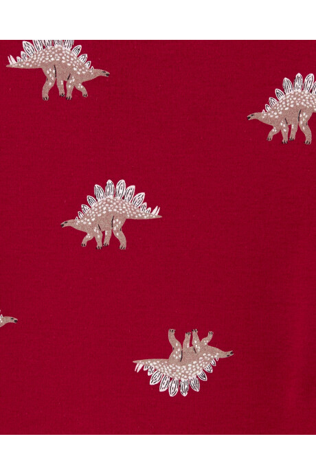 Pijama cuatro piezas de algodón diseño dinosaurios Sin color