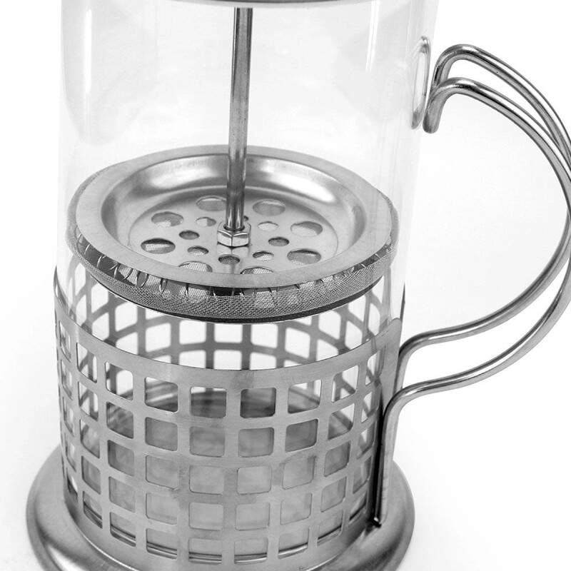 Cafetera francesa de vidrio y acero 800 ml GRIS