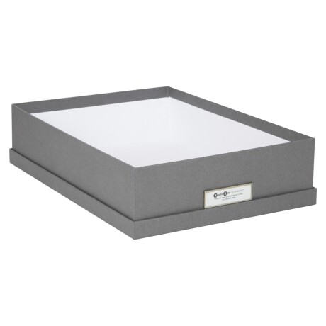 CAJA ORG C/TAPA PAPEL GRIS OSKAR