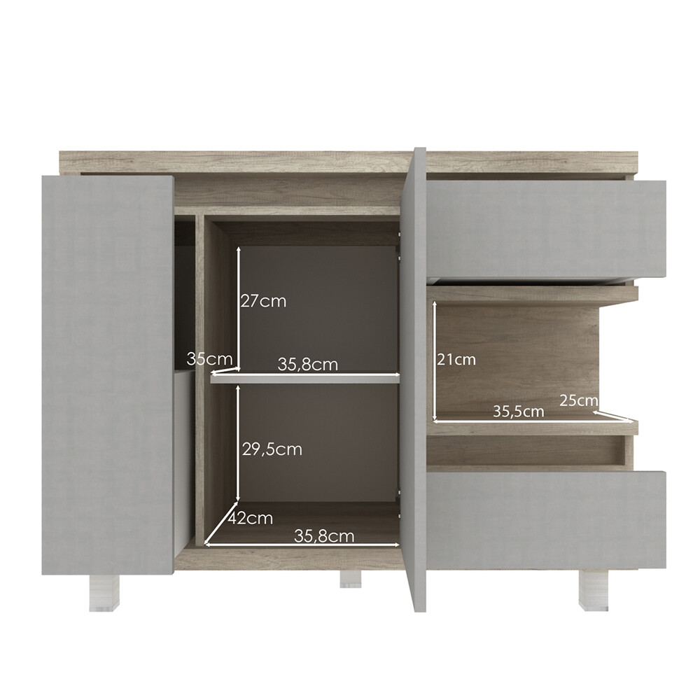 MUEBLE DE BAÑO MALBEC 100 CM COLOR BARRIQUE/ARGENTO Mueble De Baño Malbec 100 Cm Color Barrique/argento