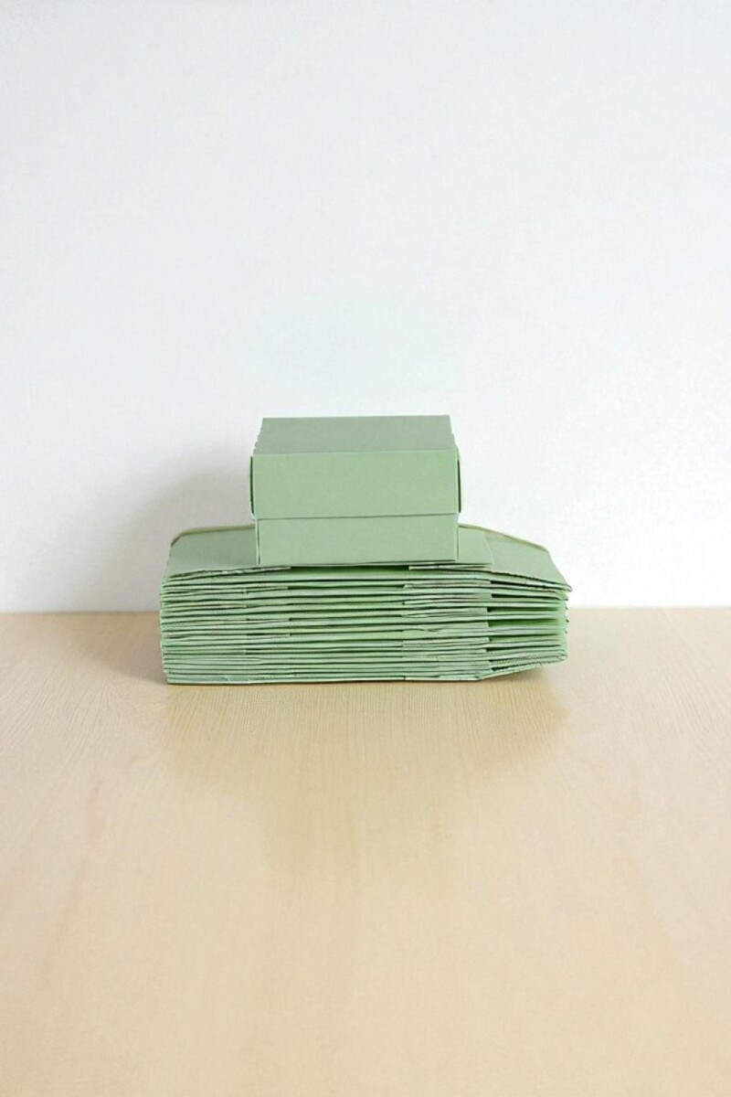 Pack x 20 unid - caja 02 - 8x8x4,5 cm. - VERDE AGUA 
