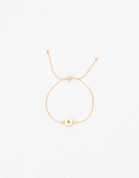 Pulseras Flexibles Lucky charm Pulsera Flexible Con Dije Ojito Lucky - Dorado