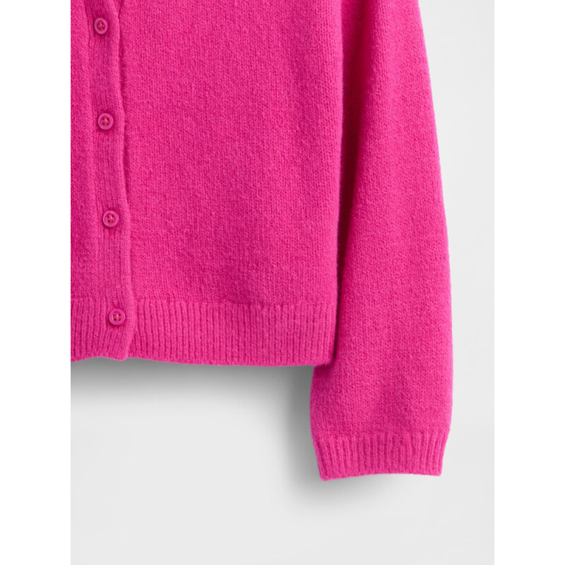 CASHSOFT CARDIGAN BRIGHT FUCHSIA
