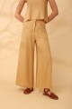 PANTALON WIDE DESFLECADO Beige