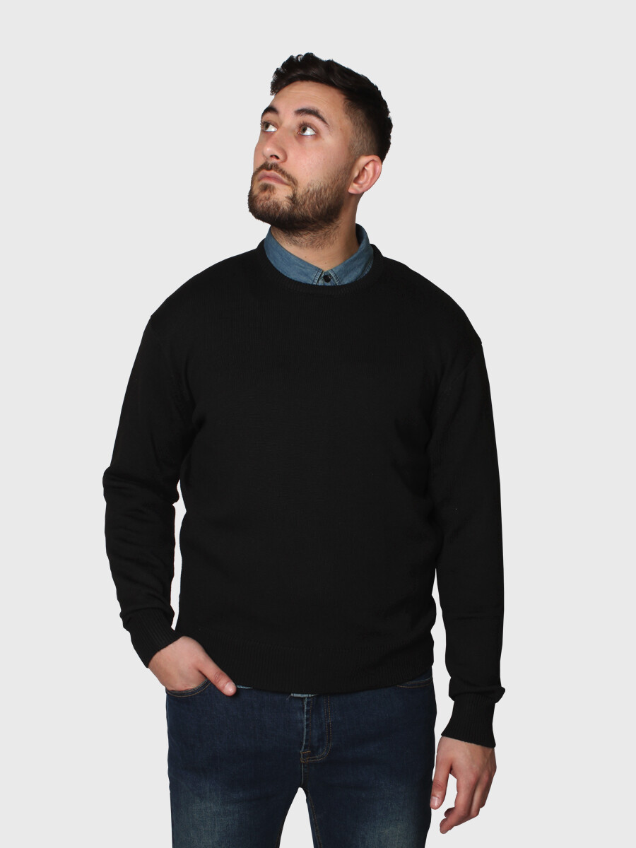 Sweater BPR Cuello Base - Negro 