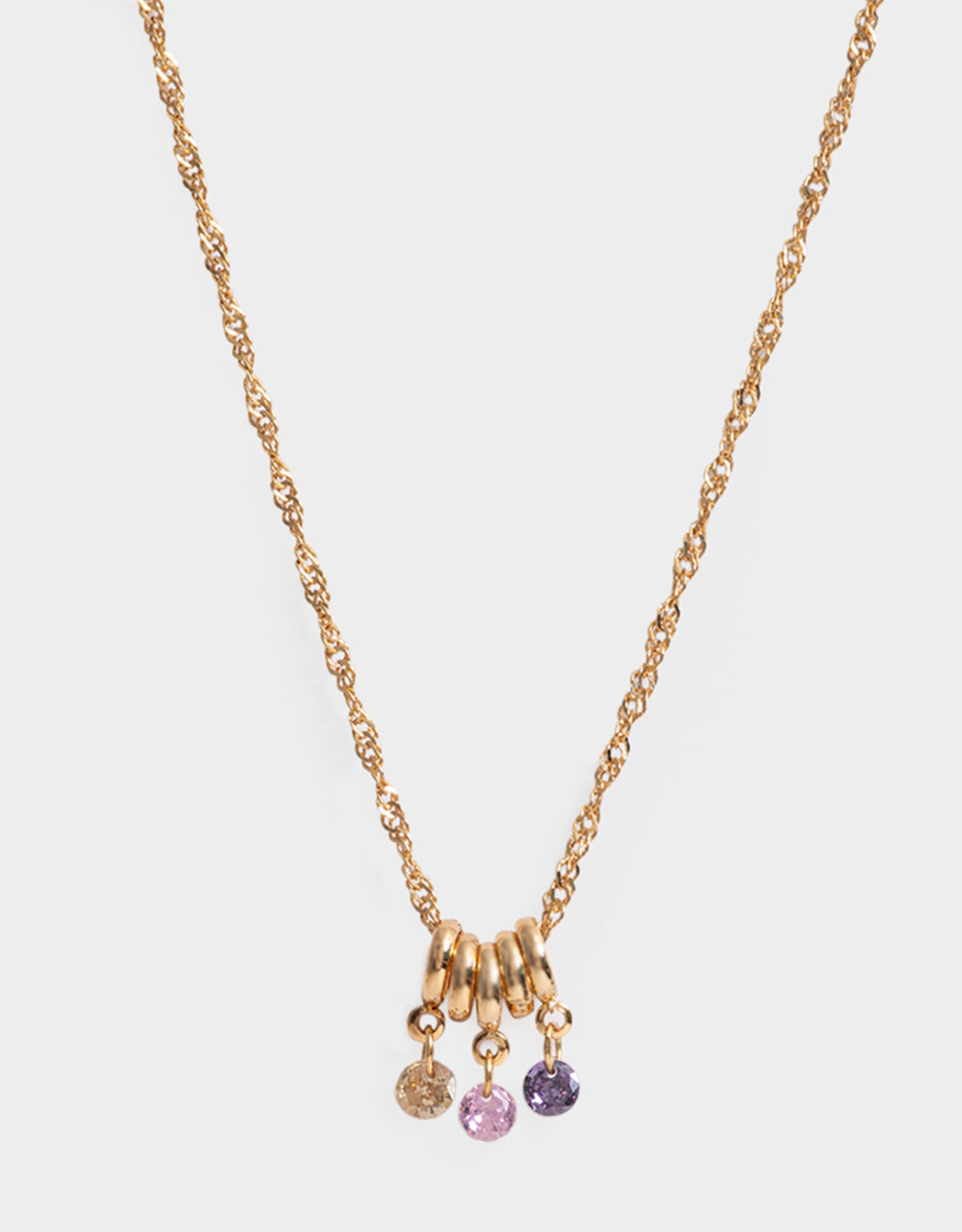 Cadena Corta Con Dije Strass Crystal 