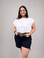 Remera hombreras Blanco