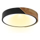 Luminaria Luz Fria Plafon Led Diám 30cm Metal Y Madera Luminaria Luz Fria Plafon Led Diám 30cm Metal Y Madera