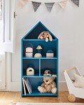 Estantería casita infantil Celeste de MDF azul 50 x 105 cm