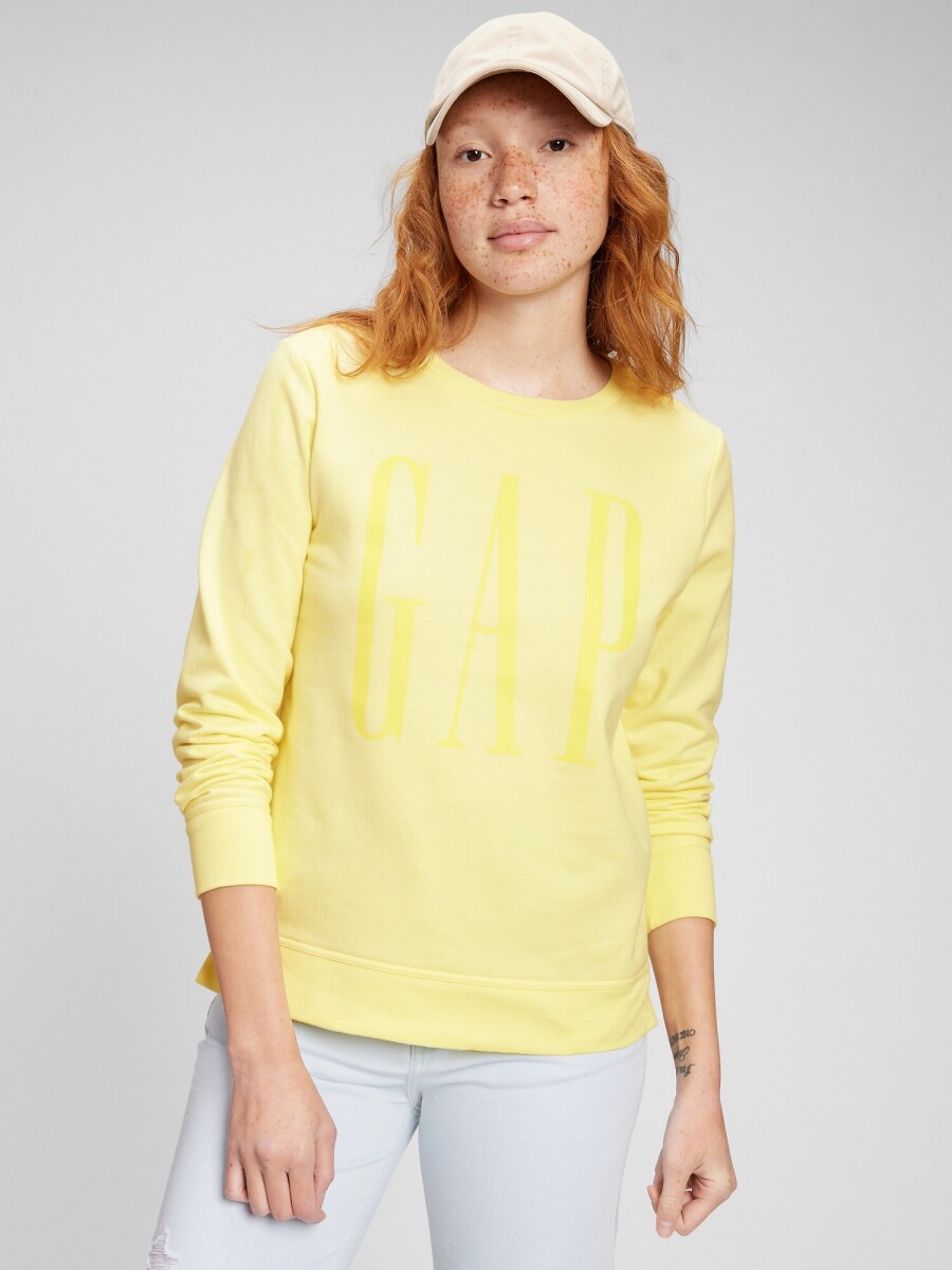 Buzo Logo Gap Mujer - Soft Yellow 
