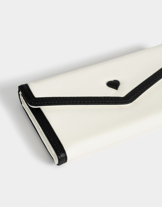 Ficheros Billetera Cuerina Solapa - Combinacion Bicolor