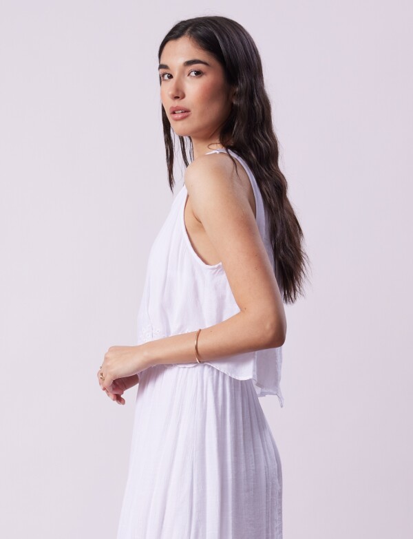 Vestido Maxi Capas BLANCO