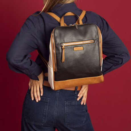 Mochila Queen Negro Suela Y Manteca