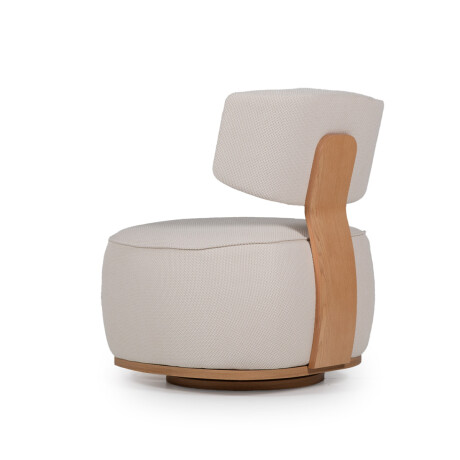 Butaca Orbit - Giratoria - Tela Rústica Trama beige (9E)