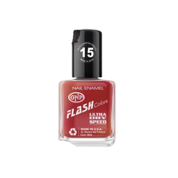 Esmalte de Uñas Flash Colors Nº 15 Rojo Intenso con Brillo - GNP Esmalte de Uñas Flash Colors Nº 15 Rojo Intenso con Brillo - GNP