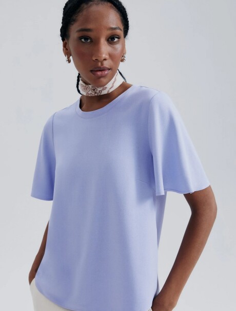 BLUSA CON MANGAS EVASÉ VIOLETA