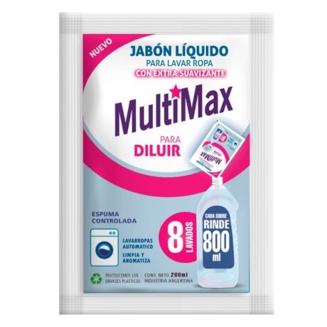 Jabón líquido con suavizante concentrado MULTIMAX 200ml Jabón líquido con suavizante concentrado MULTIMAX 200ml