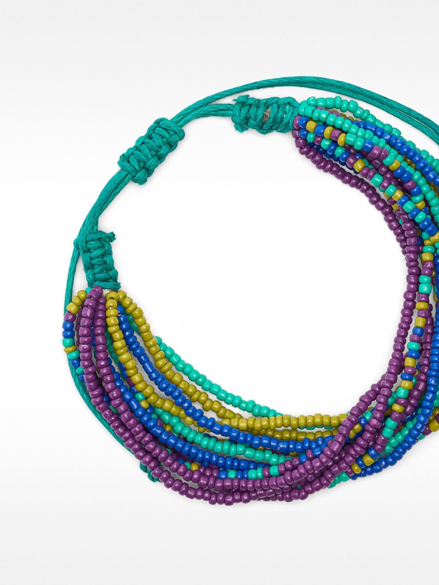Pulsera Regulable Multicolor Con Abalorios multicolor