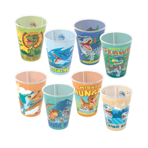 Vaso Plástico Jurassic World 280 ml Diseños Surtidos U