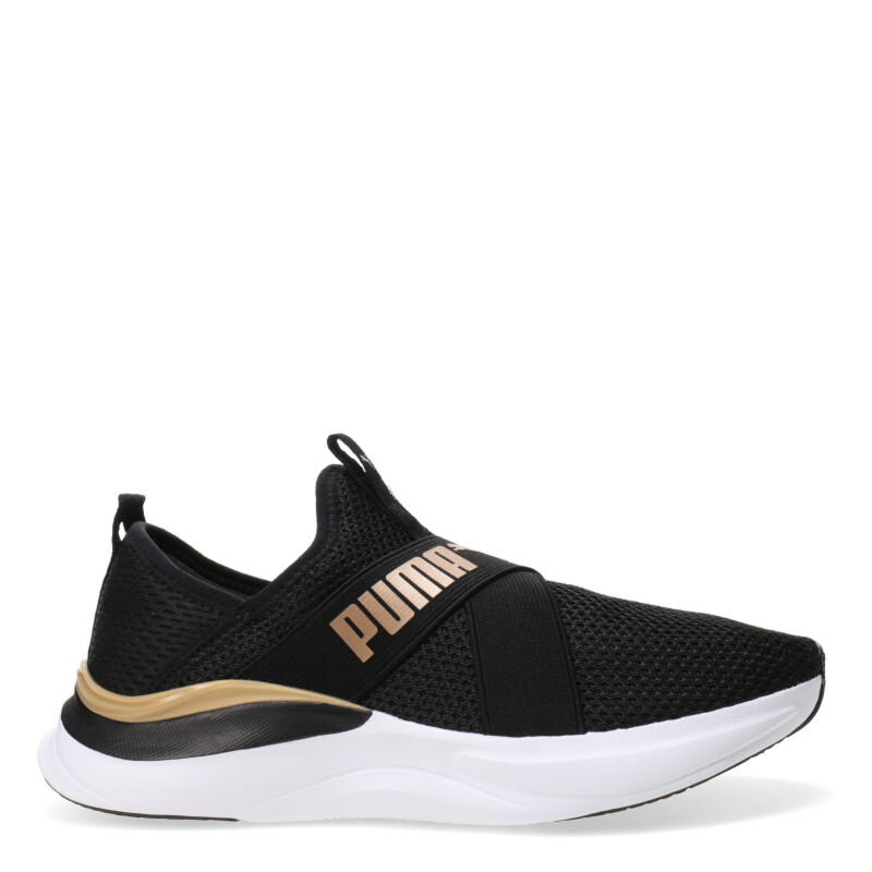 Championes de Mujer Puma Softride Harmony Slip Negro - Dorado