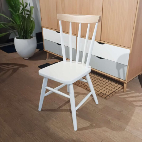 Silla Madera Udine Blanco Natural