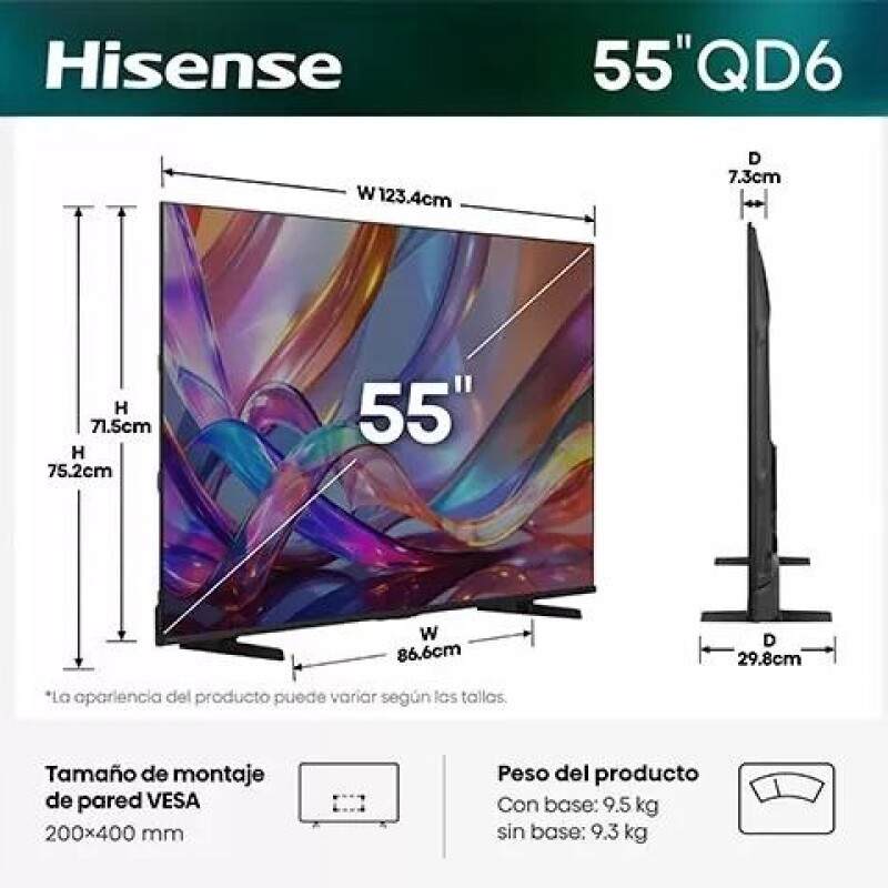 SMART TV HISENSE 55" 4K UHD QLED SMART TV HISENSE 55" 4K UHD QLED