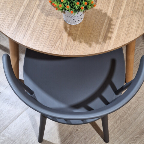 Silla Estilo Curve Luna con Posabrazos - Gris Silla Estilo Curve Luna con Posabrazos - Gris