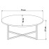 Mesa De Centro Circa Baja Madera Hierro 70cm Diámetro MESA DE CENTRO CIRCA BAJA