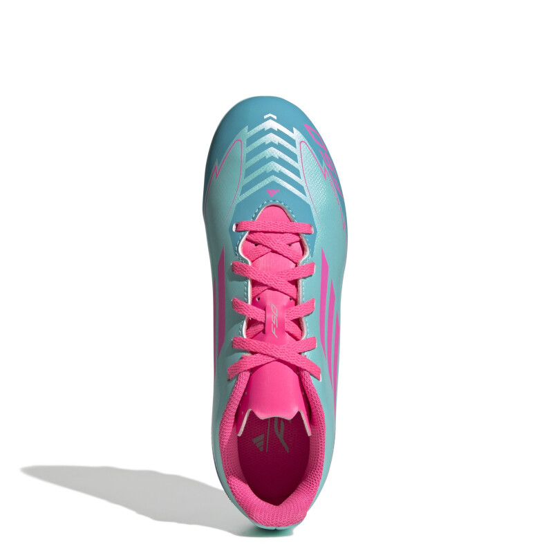 Championes de Fútbol 11 Infantiles Adidas F50 Club Messi Verde Agua - Rosado - Cian