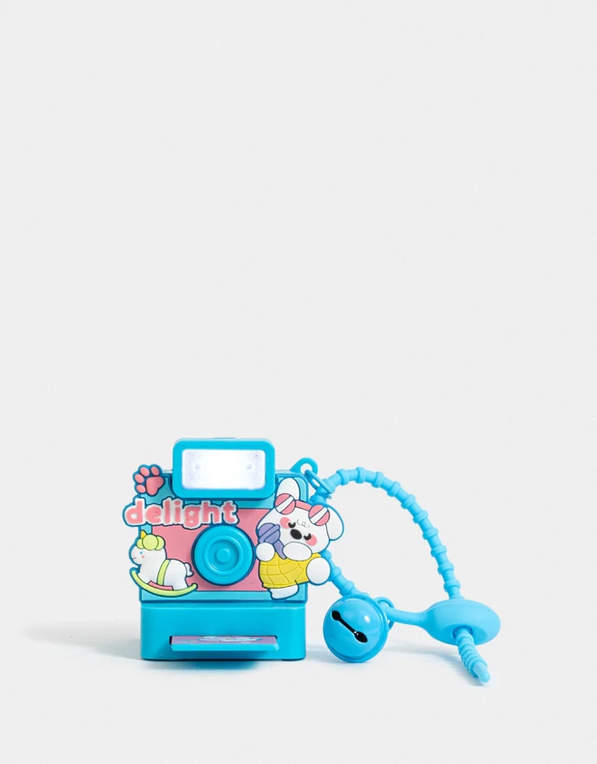 Llavero Lúdico Llavero Y Charm Polaroid - Azul Turquesa