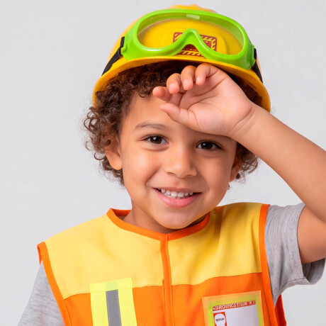 Set Disfraz Completo Bombero Policía Constructor Constructor
