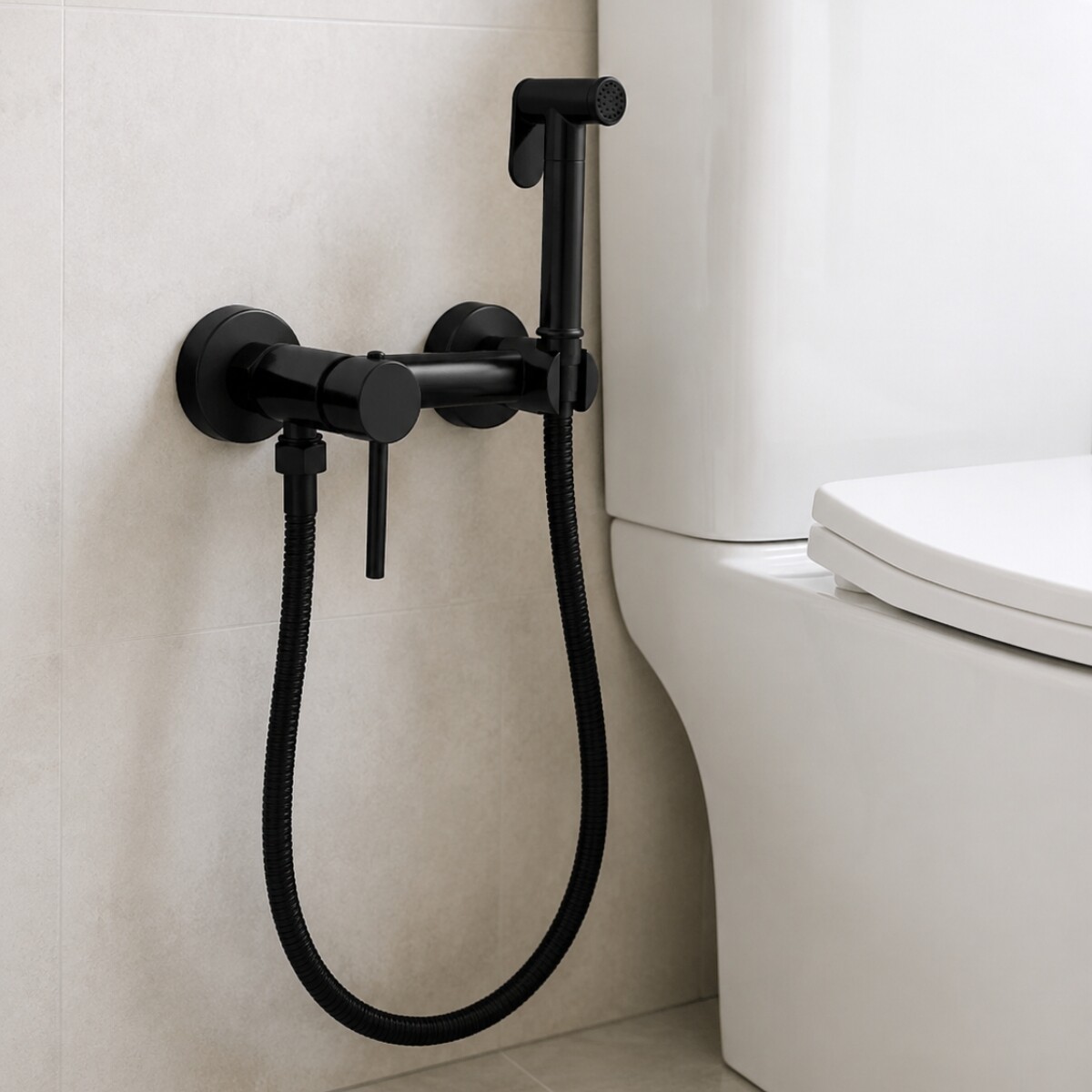 Grifería Monocomando para Ducha Higiénica Bronce 10 cm Negra Grifería Monocomando Para Ducha Higiénica Bronce 10 Cm Negra